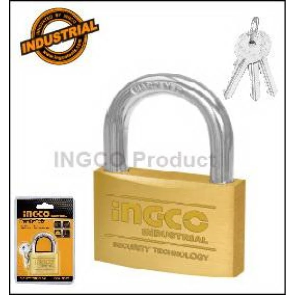 CANDADO BRONCE 30MM INGCO 3 LLAVES DBPL0302