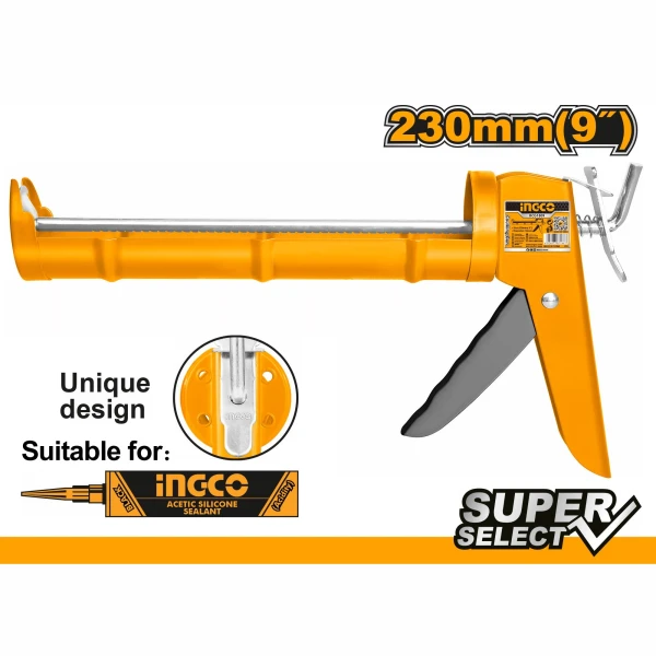 PISTOLA APLICAR SILICONA 230MM SUPER SELECT INGCO HCG1809