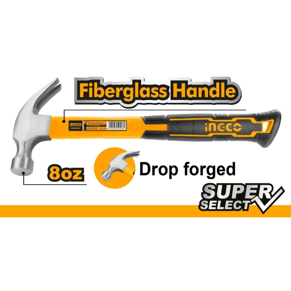 MARTILLO UÑA 220G SUPER SELECT INGCO HCHS8008