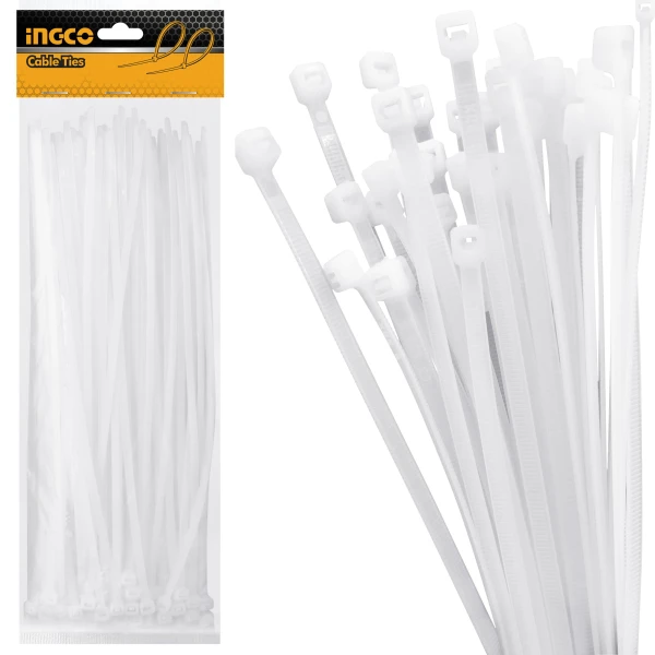 COLLARIN PRECINTO BLANCO 40 CM X 7.2 INGCO HCT4001 100X PACK