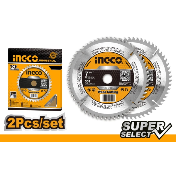 SET X2 DISCOS (7-1/4") 30D INGCO SUPER SELECT TSB118510