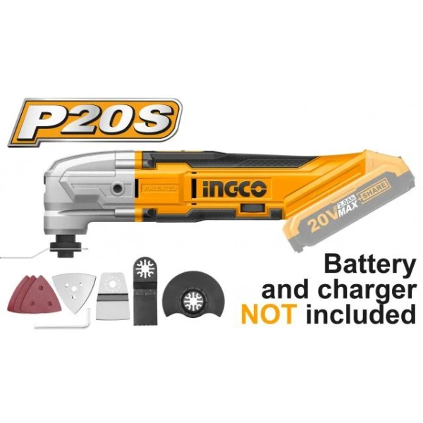 HERRAMIENTA MULTIFUNCION A BATERIA LITIO 20 VOLT INGCO P20S CMLI2001
