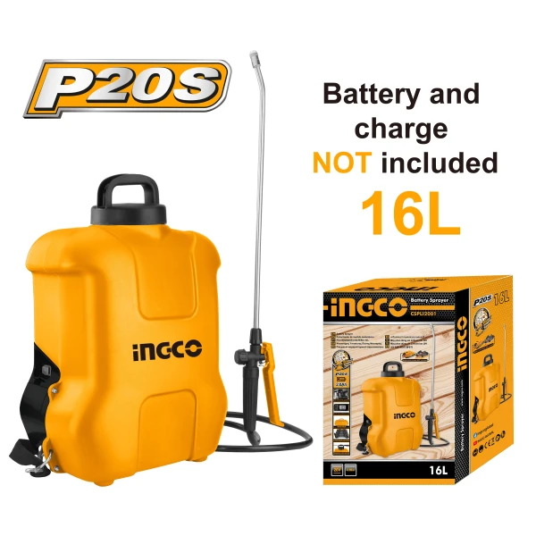 FUMIGADOR PULVERIZADOR P20S 16LT A BATERIA 20V INGCO CSPLI2001