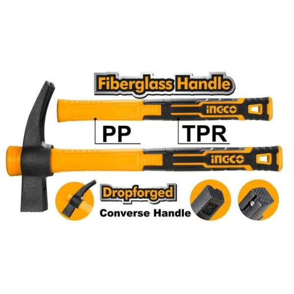 MARTILLO UÑA TIPO FRANCES 700G MANGO INVERSO HIHH80700 INGCO
