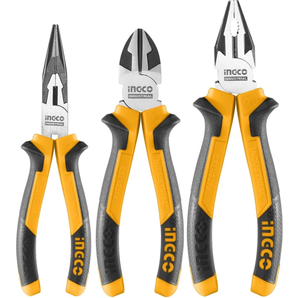 JUEGO 3 PINZAS 8" 6" 6" UNIVERSAL ALICATE PINZA PTA FINA INGCO INDUSTRIAL ING_HKPS28318