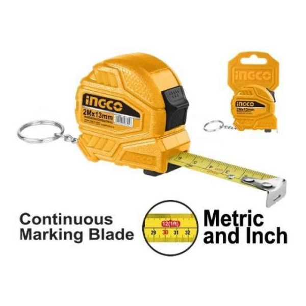 CINTA METRICA 2MT X 13MM PULGADAS/MILIMETROS HSMT26213 INGCO