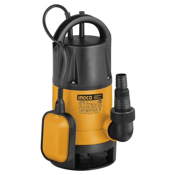 BOMBA SUMERGIBLE PLASTICO 750W 1 HP AGUA LIMPIA/TURBIA INGCO SPD7501 8MT