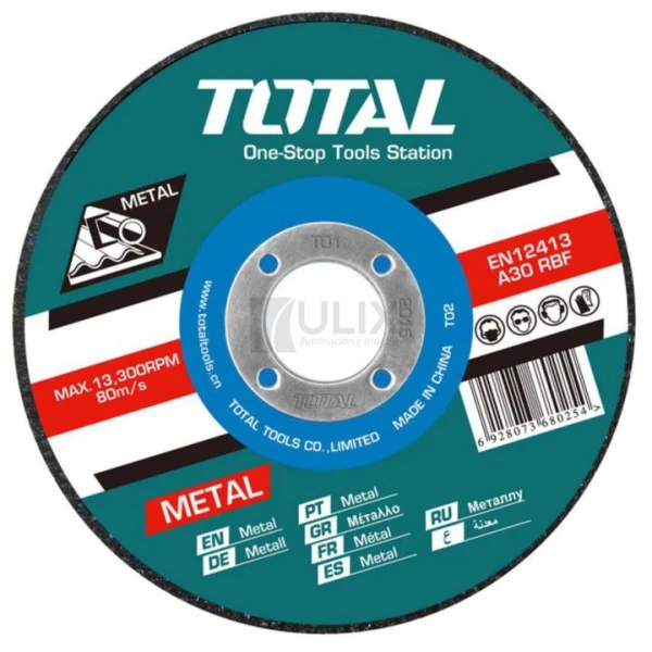 DISCO DE CORTE - METAL 9¨CENTRO PLANO