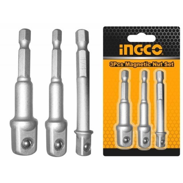 ADAPTADOR DADOS ENCASTRE 1/4 MAGNETICO 1/4", 3/8", 1/2" INGCO AMN365A01