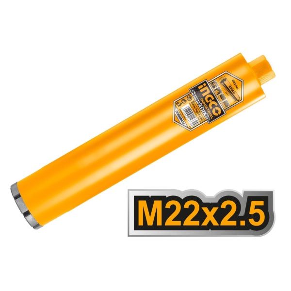 MECHA COPA DIAMANTADA SACATESTIGOS HORMIGON Ø 122MM X 450MM TALADRO VERTICAL INGCO DCB581228