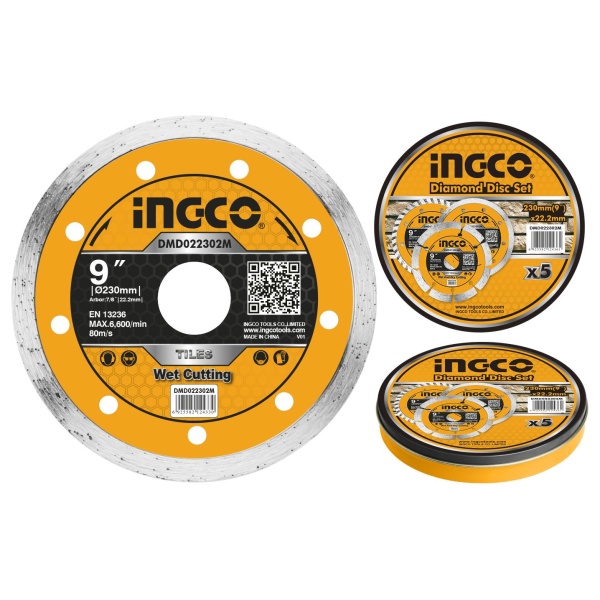 DISCO CONTINUO LATA X 5 PCS 9" X 22.2MM INGCO DMD022302M