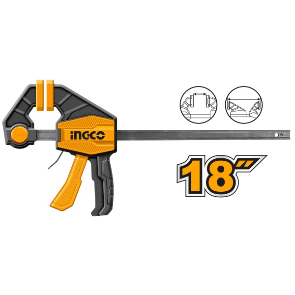 PRENSA RAPIDA AUTO AJUSTABLE 18" 60KG INGCO HQBC01603