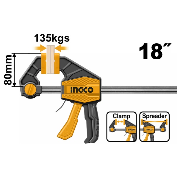 PRENSA RAPIDA RUDA 18" 135KG INGCO HQBC18801