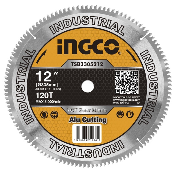 DISCO P ALUMINIO INGLETADORA 12" INGCO 120 DIENTES TSB3305212